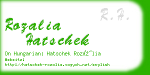 rozalia hatschek business card